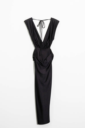 Black dress with open back