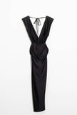 Black dress with open back