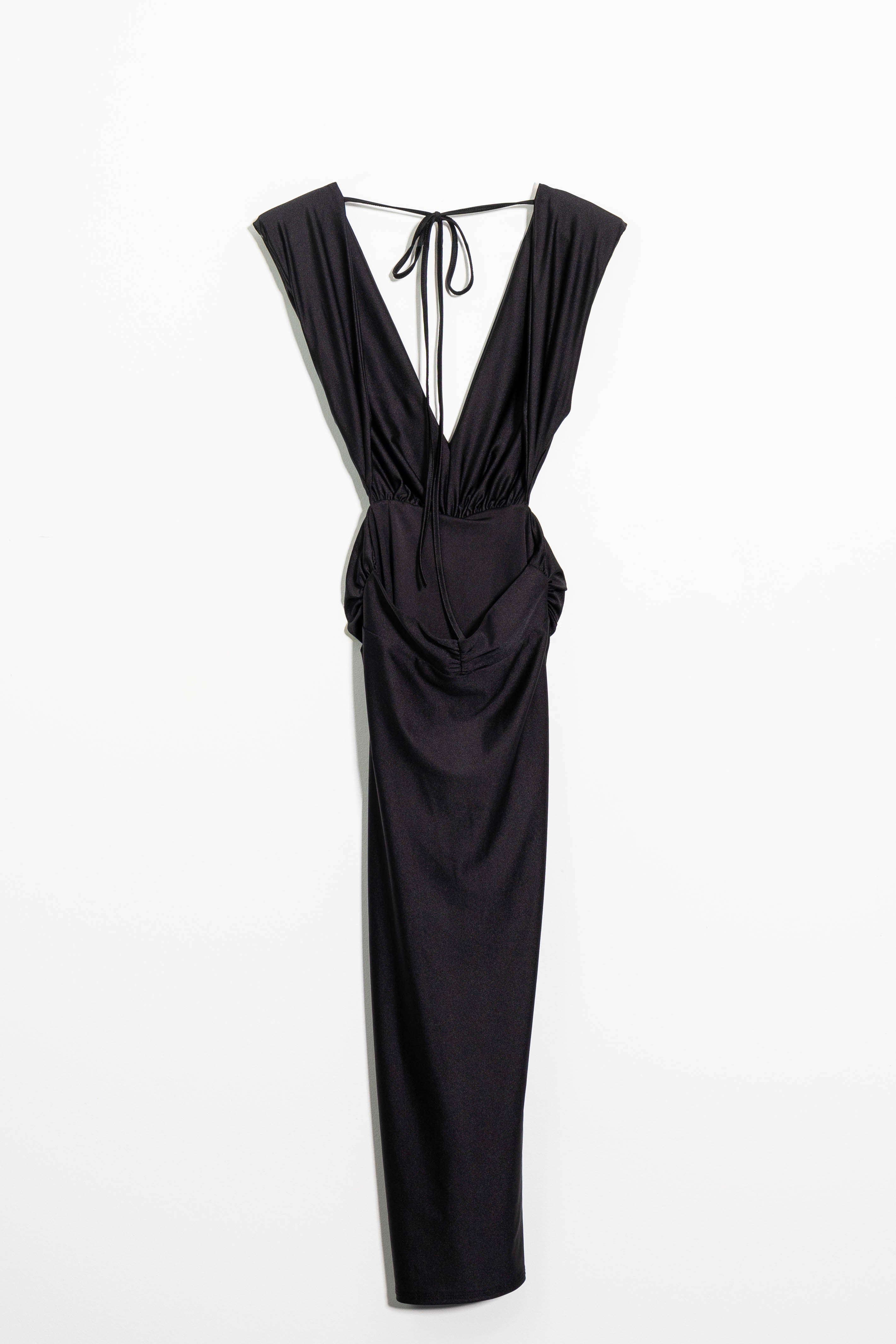 Black dress with open back