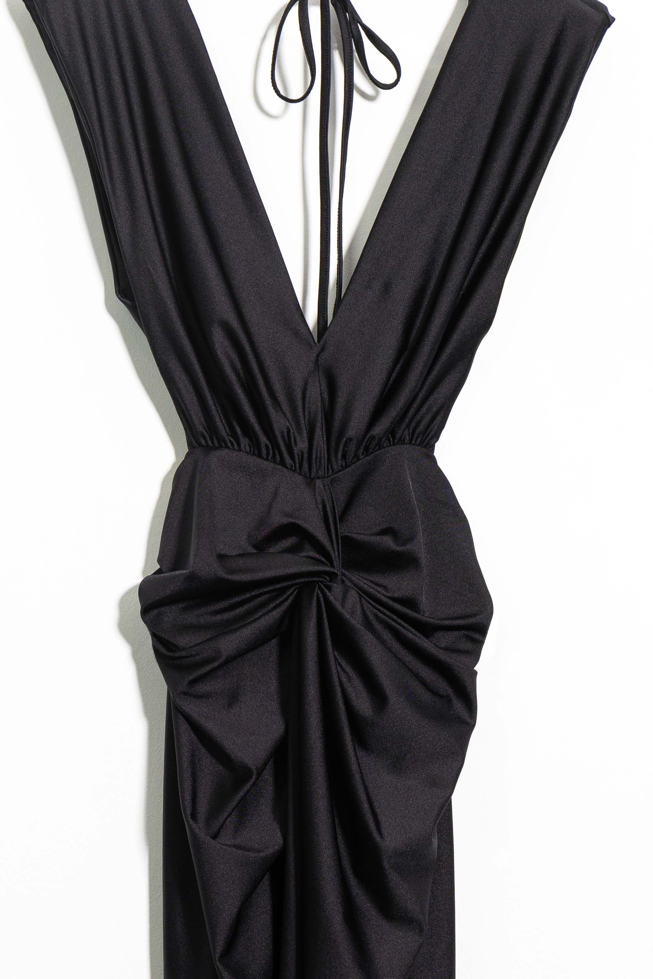 Black dress with open back