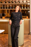 Sweater with buttons