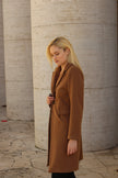 Camel ribbed coat
