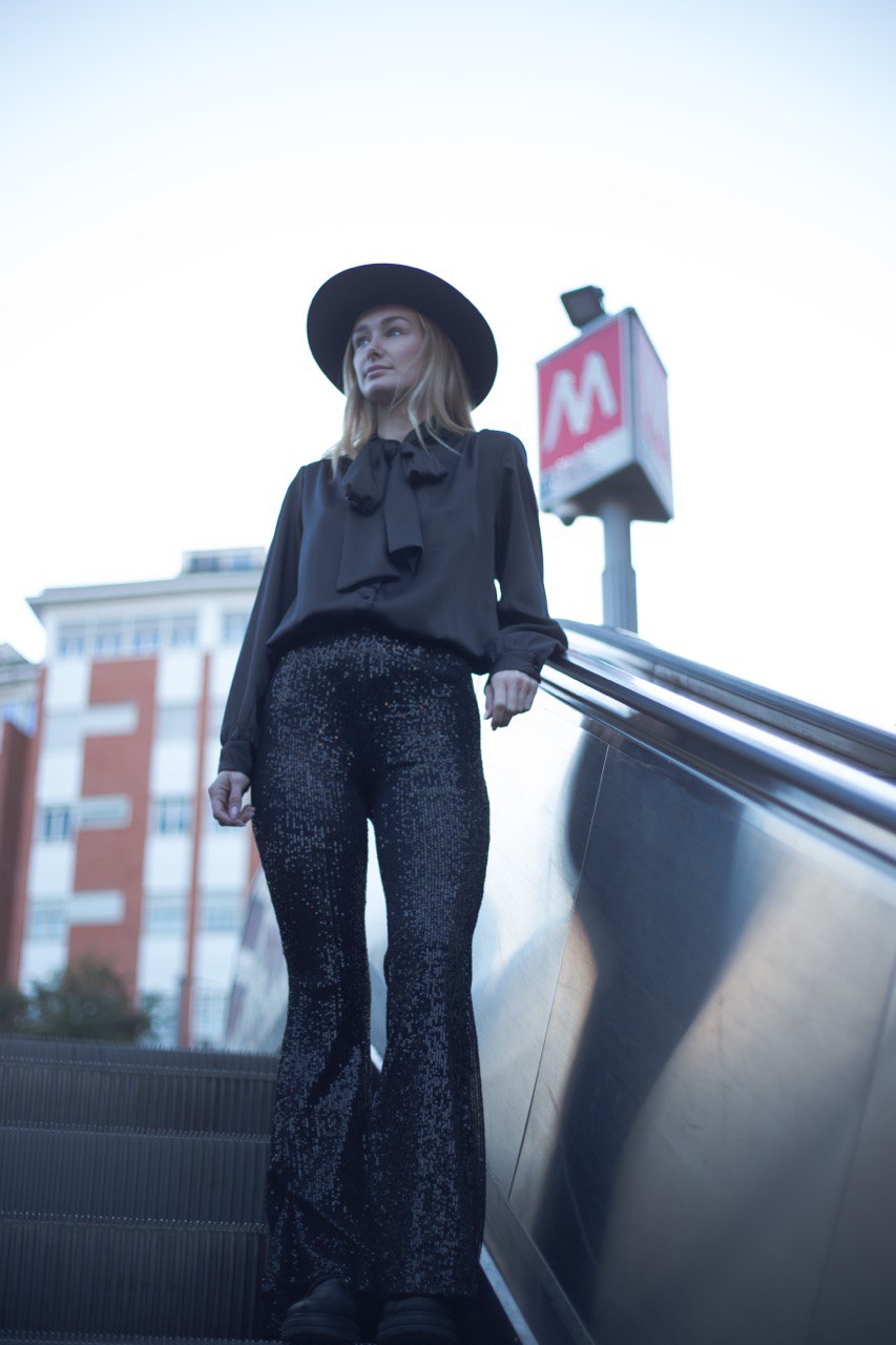 Sequined trousers