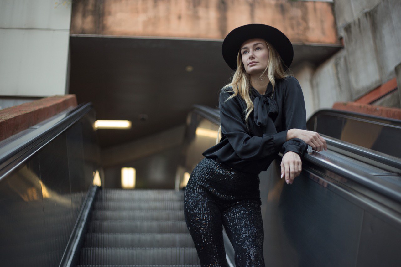 Sequined trousers