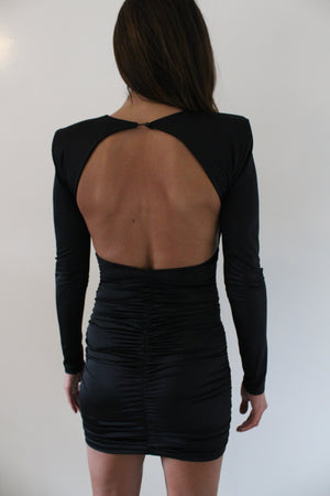 Dress with straps and open back