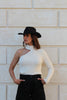 Cream one-shoulder sweater
