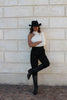 Cream one-shoulder sweater